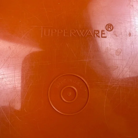 Vintage Tupperware Orange Square Container | Classic Mid-Century Kitchen - Picture 16 of 16